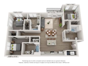 a floor plan of lodges at the avenues of north decatur