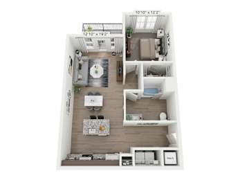 A1a_Serape Floor Plan at Plat 4 at Research Triangle, Durham, North Carolina