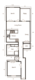 2 Bed Floorplan at Heritage Trail, Terre Haute, 47803