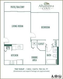 1 BED 1 BATH - THE YUSUF - ALHAMBRA COVE at Alhambra Cove, Florida, 33167