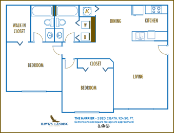 2 bed 2 bath at Hawk's Landing Apartments, Fort Myers, FL