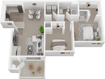 Two Bedroom floor plan Sutter Ridge Apartments l Rocklin Ca 95677