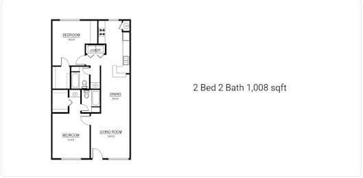 a floor plan of a bedroom house at THE EASTWOOD, AUSTIN, TX 78705