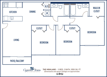 3 Bed 2 Bath Floor Plan at Cypress Trace, Florida, 33511