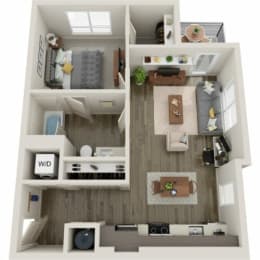 a floor plan of a 1 bedroom apartment at Westlook, Nevada