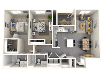 2 bed 2 bath A at THE RISE APARTMENT HOMES, Las Vegas, NV