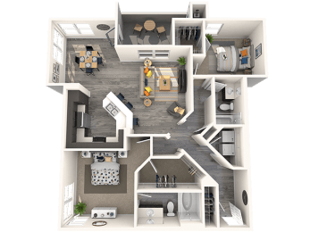 2 bed 2 bath B at THE GALLERYAPARTMENT HOMES, Las Vegas, NV
