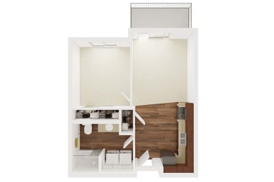 One bedroom floor plan at TRADITIONS AT LAFAYETTE Apartments, LAFAYETTE , Colorado