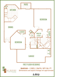 Preserve at Boynton Beach 2 bedroom 2D floor plan at Preserve at Boynton Beach, Boynton Beach, FL