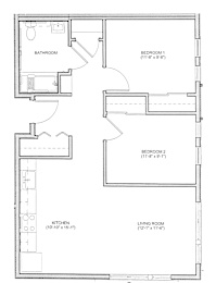 2 Bedroom Floor Plan at Bridge Meadows Beaverton 55+, Oregon, 97005