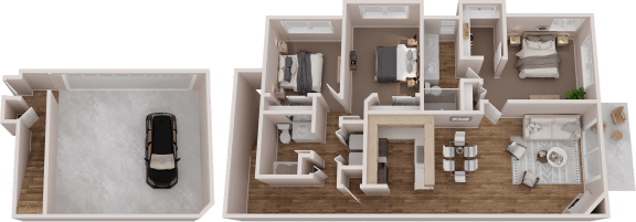 3 bed 2 bath 1288 square feet at BELLA SONOMA, Fife