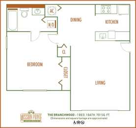 1 bed 1 bath at Mission Pointe Apartments, Jacksonville 32218