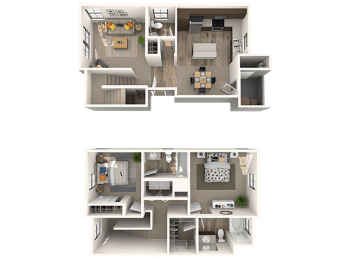 Wilson Floor Plan at EVERETT APARTMENT HOMES, Las Vegas, 89113