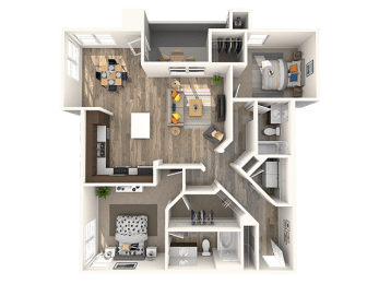 2 bed 2 bath B at THE SOLANA APARTMENT HOMES, Las Vegas, NV