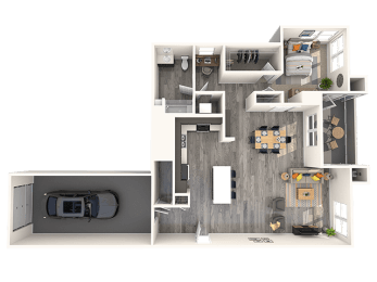 1 bed 1 bath D at THE GALLERYAPARTMENT HOMES, Las Vegas, Nevada
