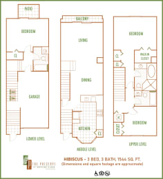 Preserve at Boynton Beach townhome 2D floor plan at Preserve at Boynton Beach, Boynton Beach, 33435
