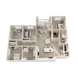4 bedroom 3D floor plan at Ironwood Ranch, Arizona