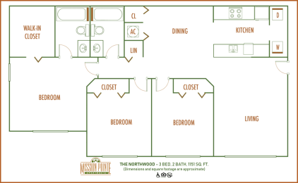 3 bed 2 bath at Mission Pointe Apartments, Jacksonville