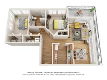Fairview PKWY Floor Plan at Fairview Village Apartments, Oregon