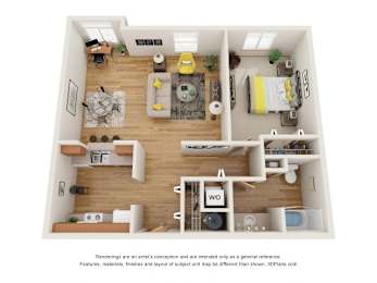 Gilsan Street Floor Plan at Fairview Village Apartments, Fairview, 97024