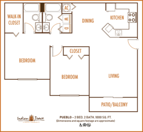 PUEBLO Floor Plan at Indian Trace, West Palm Beach, FL