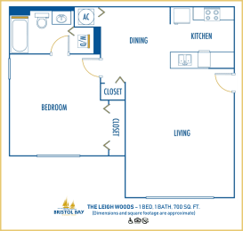 1 bed 1 bath at Bristol Bay, Tampa, FL