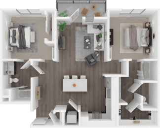 B1 Floor Plan at 38° NORTH, Santa Rosa California