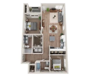 2 bed 2 bath A at BASE APARTMENT HOMES, LAS VEGAS, NV