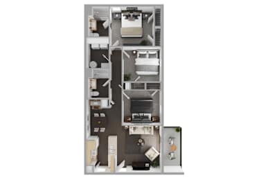 3Bed 2Bath A Floor Plan at THE PALMS AT VERO BEACH, Florida