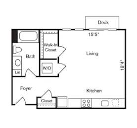 Studio 1 bath C at Two 10 by Vintage, Shoreline, WA 98133