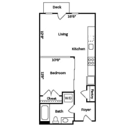 1 bed 1 bath B at Two 10 by Vintage, Shoreline