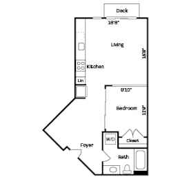 1 bed 1 bath D at Two 10 by Vintage, Washington 98133