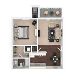 1 bed 1 bath Q at The Henley Apartments, Suisun City, California