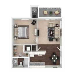 1 bed 1 bath E at The Henley Apartments, Suisun City, CA, 94585