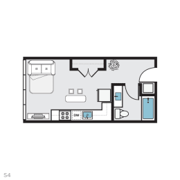S4 Floor Plan at THE MOD AT MIDTOWN Apartments, California