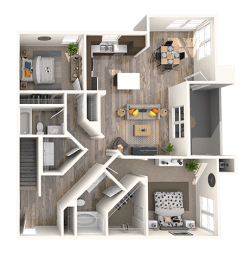 2 bed 2 bath E at THE SOLANA APARTMENT HOMES, Las Vegas
