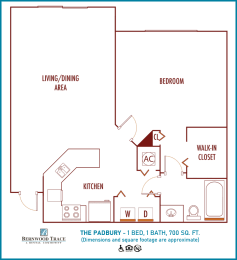1 bed 1 bath at Bernwood Trace Apartments, Fort Myers, Florida