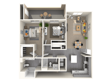 2 bed 2 bath C at THE RISE APARTMENT HOMES, Las Vegas, Nevada