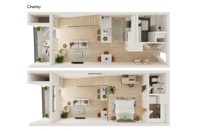 1 bedroom 1.5 bath Floor Plan at Luella, Sacramento, CA, 95811