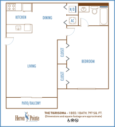 THE TIGRISOMA Floor Plan at Heron Pointe, Miramar, FL, 33025