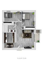 2Bed 1Bath Floor Plan at Dash Apartments, Nevada, 89104
