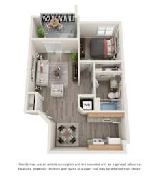 C1 Floor Plan at Villa Solera, California, 95122