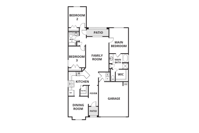 a floor plan of a house with a bedroom and a living room