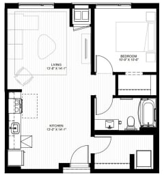 bedroom floor plan | luxury apartments in conroe tx | the mille brookhaven apartment