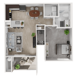  Floor Plan 1X1 B