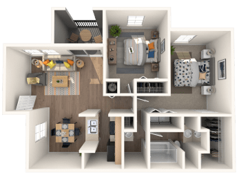 Summit Station at Duluth apartments in duluth georgia photo of a two bedroom floorplan