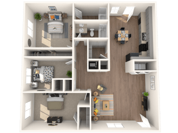 Amber Grove Apartments in Marietta Georgia photo of three bedroom floorplan
