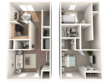 a floor plan of a 2 bedroom apartment