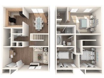 a floor plan of a 1 bedroom apartment