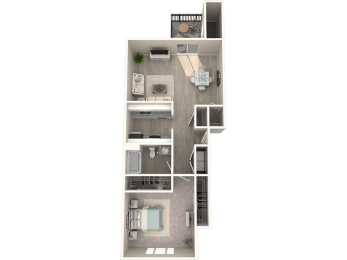 a floor plan of a two bedroom apartment